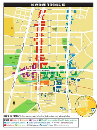 Downtown Frederick Map